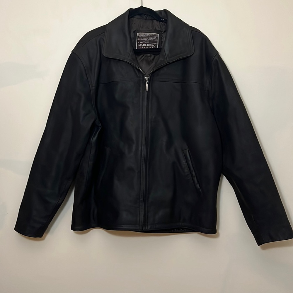 Marlboro - Brown leather jacket - 3XL - Good Used Condition